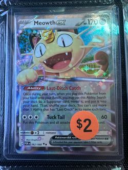 Meowth EX Pokémon Card 062/088 Holo