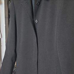 Black Button-Up Blazer Jacket