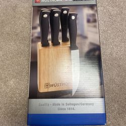 Wüstof Silverpoint II 6 steak knives in block