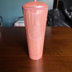 Starbucks Pearl Pink Kaleidoscope Dome Marble Cold Cup Tumbler 24