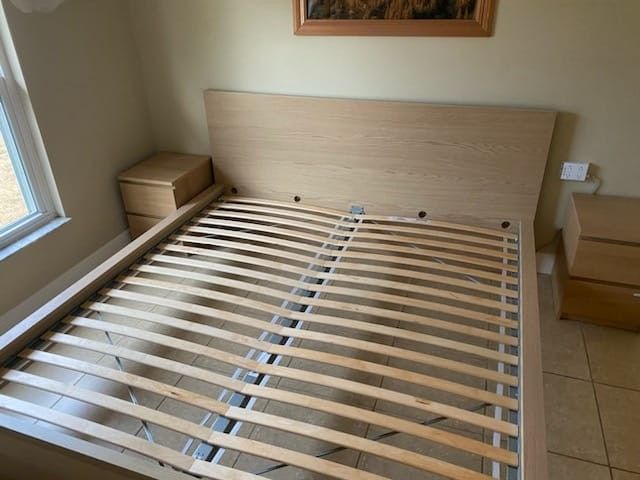 Ikea King Bed Frame/nighstand/dresser/desk