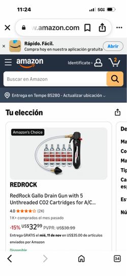 RedRock Gallo Drain Gun with CO2 Cartridges