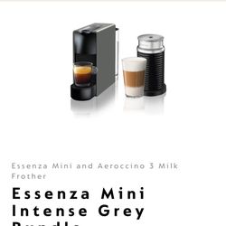 Nespresso Essenza Mini With Milk Frother And Pod Storage Drawer