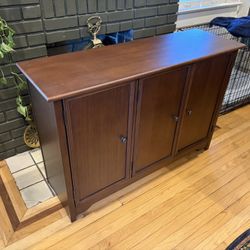 Dark Wood Storage Cabinet / Console – 44” Wide