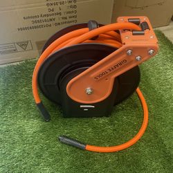 Retractable Air Compressor Hose Reel, 50 Ft 300 PSI 3 Ft Lead In Ceiling/ Wall Mounted 