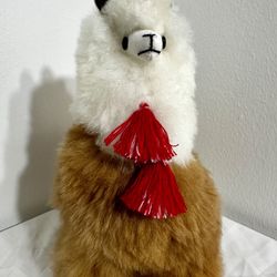 12 Inch Alpaca Stuffed animal From Real Baby Alpaca Whool