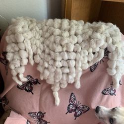 Rabbit Fur Scarf + Free Bracelet Listed For Sale On My Page