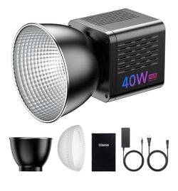 ULANZI 40W Pro RGB Portable LED Video Light w DC Power Adapter Retails $120
