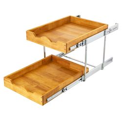 2 Tier Pull Out Cabinet Organizer (17" W x 21" D) RETAIL $115!