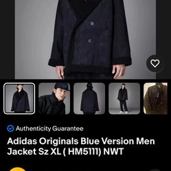 ADIDAS BLUE VERSION BUTTON-UP SHERPA JACKET