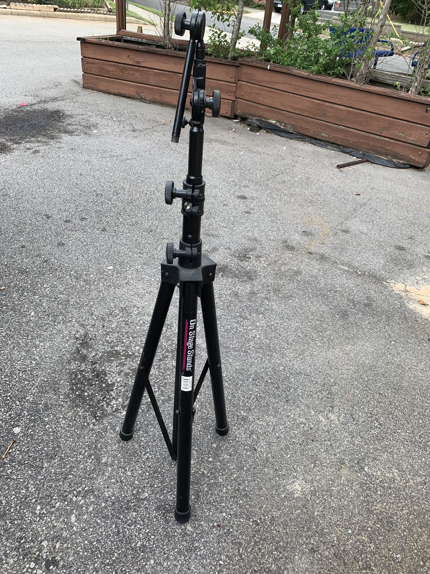 On stage stand