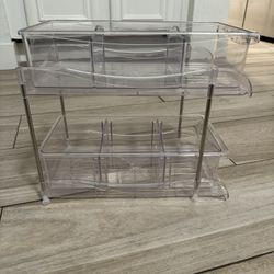 Two Pack Clear 2 Tier Pull Out Organizers
