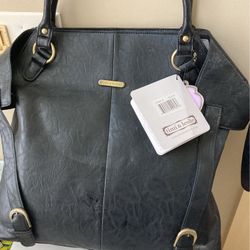 Leather Timni & Leslie Diaper Bag (new)