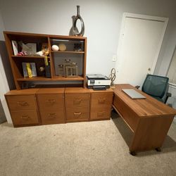 Mid-century Modern Scan Teak Office Furniture 