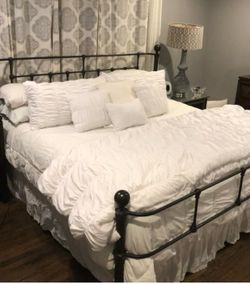 Pottery Barn Iron Bed King