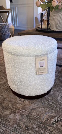 Ottoman storage boucle