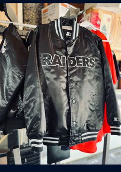 Raiders Black Starter Jacket Medium 
