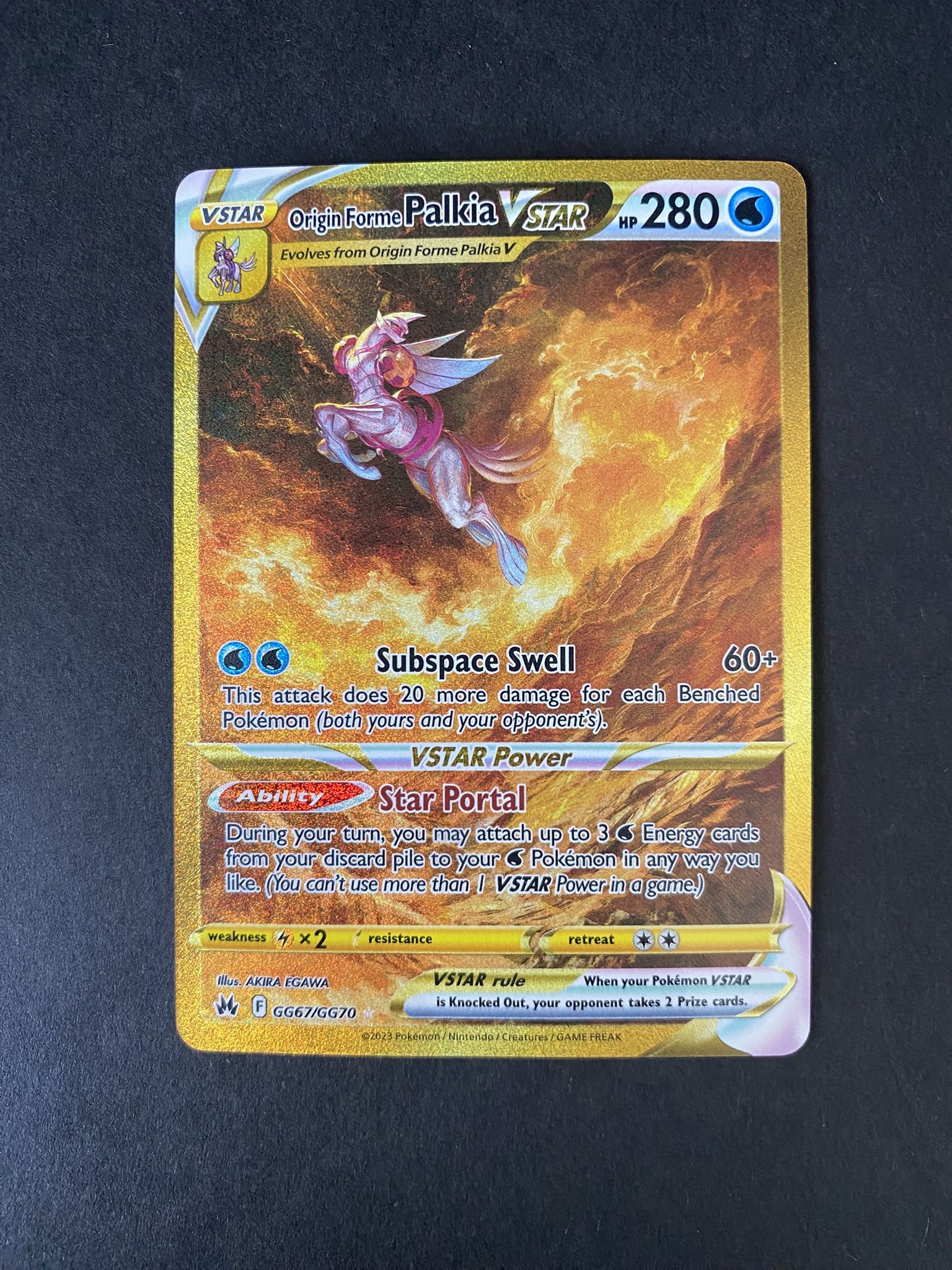 Origin Forme Palkia VSTAR (Secret) GG67/GG70 Crown Zenith: Galarian Gallery Holo