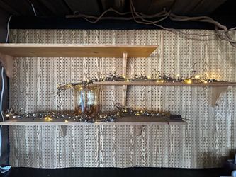 3 Piece Set/Fall Decorations/2 Light Up Sprays/Glass Vase/Candleholder/New