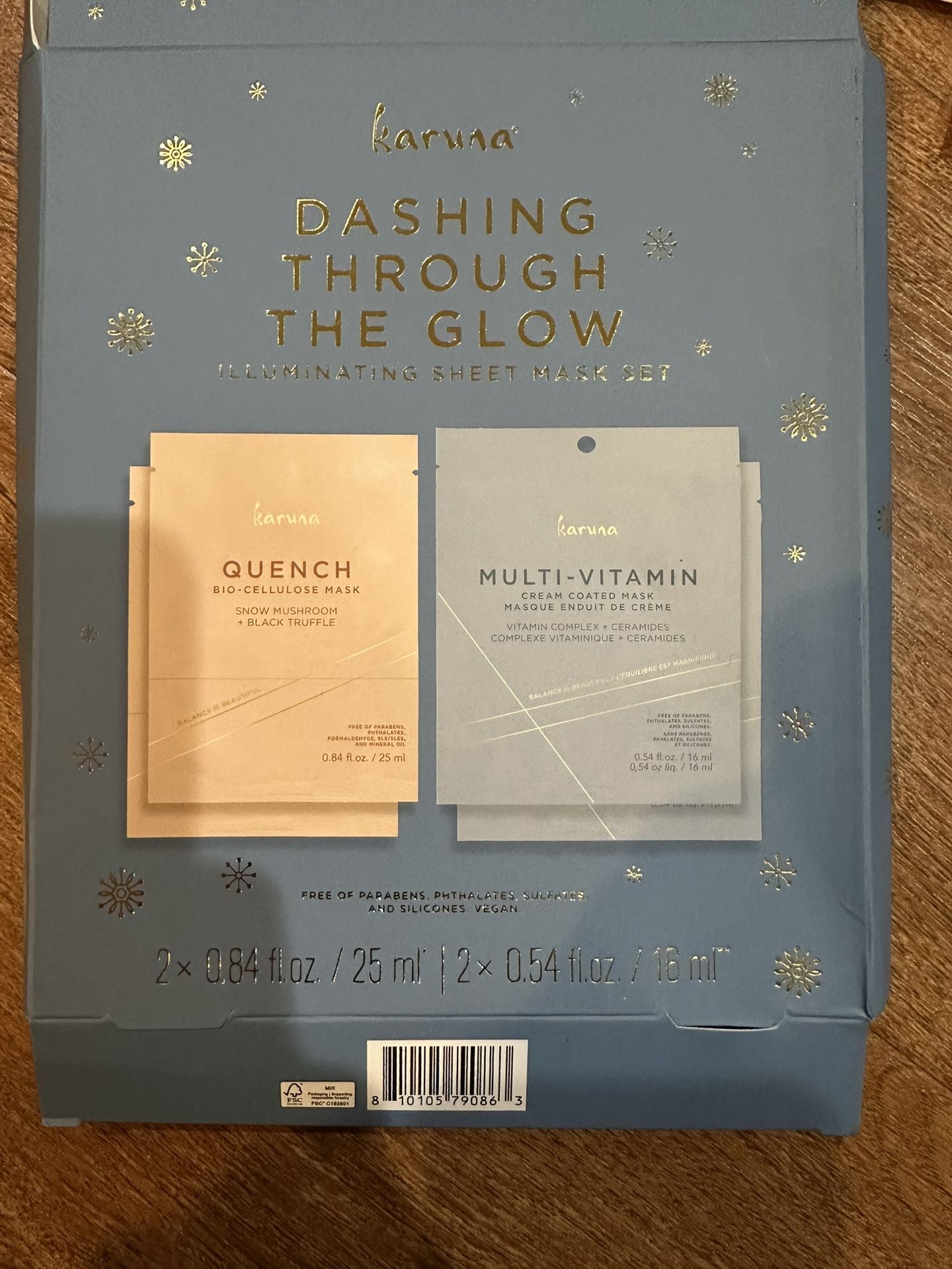 Multi Vitamin And Cellulose Face Mask Set Of 4