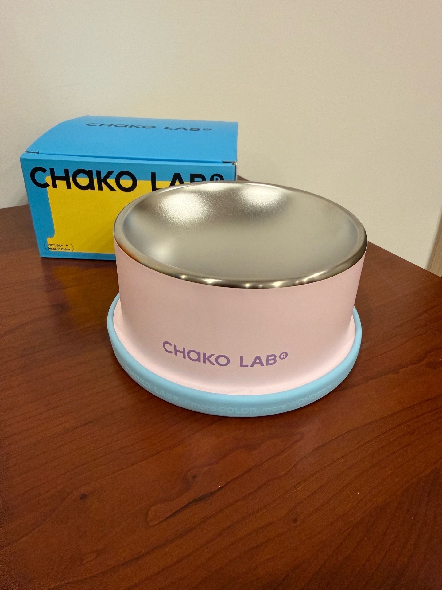 Chako Lab Stainless Steel Pet Bowl – Non-Slip Dog & Cat Bowl – New in Box