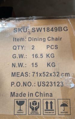 New two pieces, dining chair