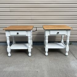 Solid Oak Side Tables