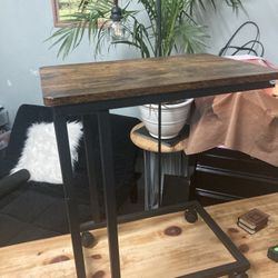 Side Table With Wheels 