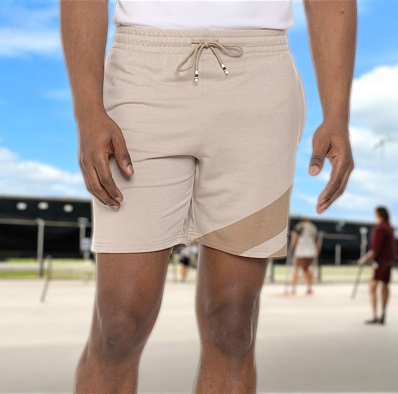 Ben Sherman Sport Men’s Beige Terry Knit Comfort Shorts Sz L