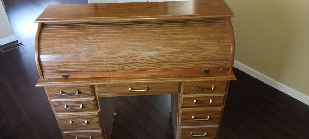 Antique Roll Up Desk