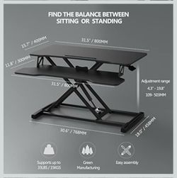 Desk Converter from Sit to Stand. Perfect condition. For dual monitors.