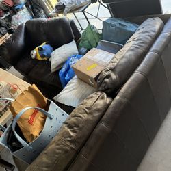 couch L shaped leather