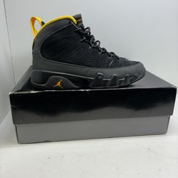 Jordan Retro 9 Dark Charcoal University Gold Shoes 211210
