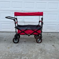 Foldable Wagon With Awning