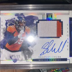 2020 Panini  Impeccable Bradley Chubb Denver Broncos 05/25