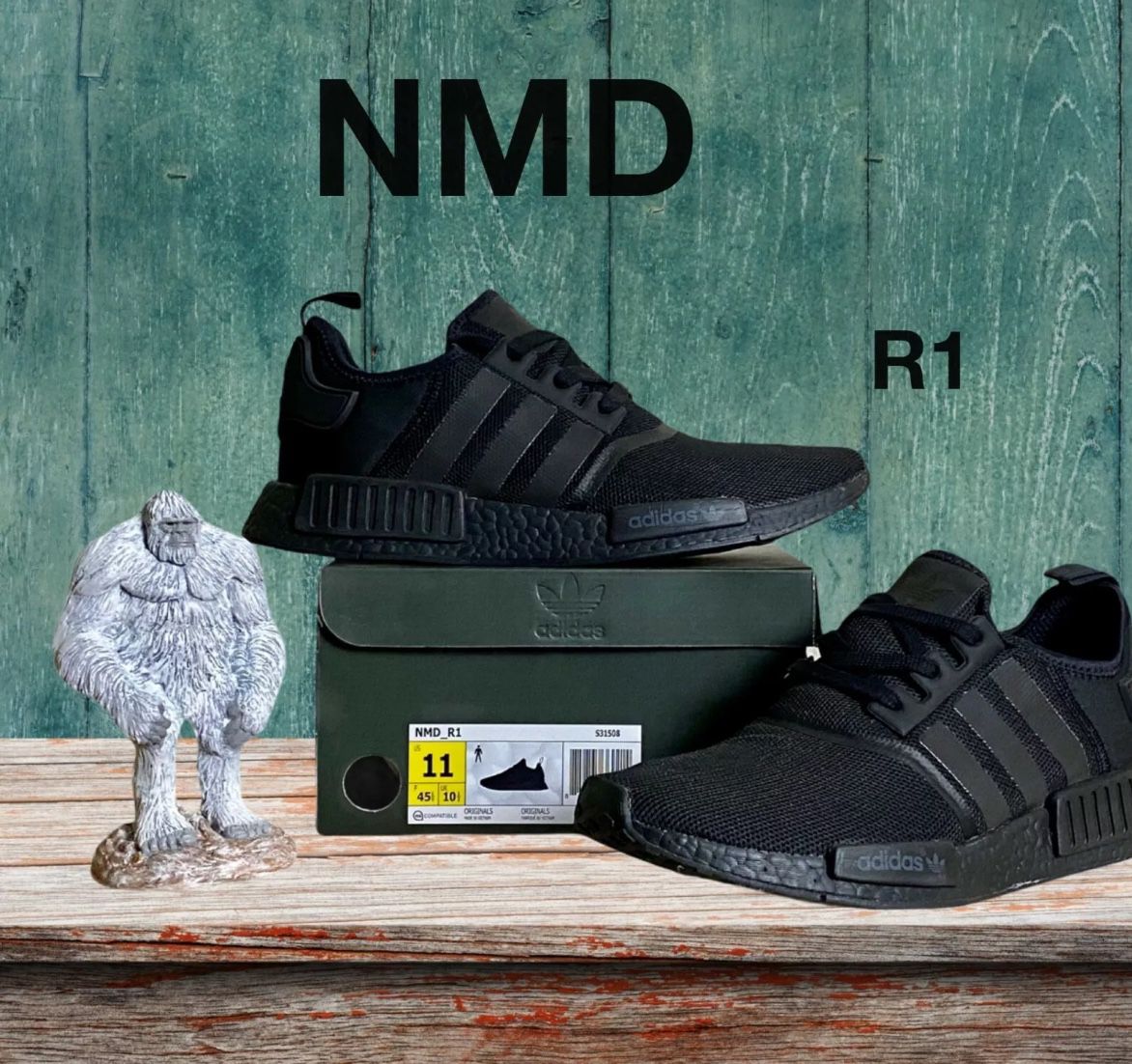 Adidas NMD R1 Black Sneakers 