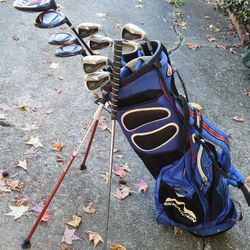 Complete Set Of Top Flite Golf Clubs.