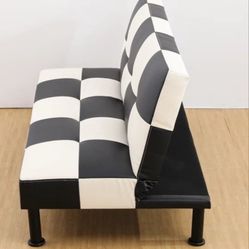 Checkered Black And White Futon 
