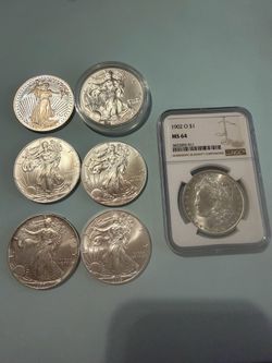 (7) NICE SILVER $1 coins