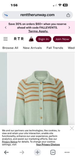 Anthologie  The Great Striped Collared Cardigan