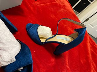 Betsey Johnson heels velvet blue
