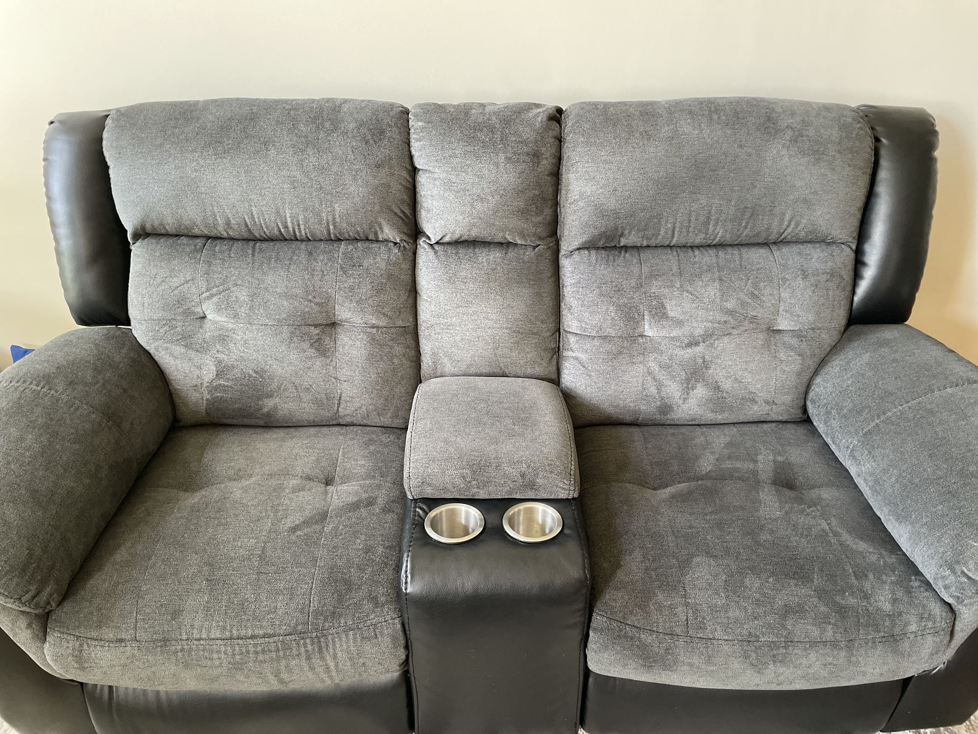 Dual-Power Reclining Sofa and Loveseat Set