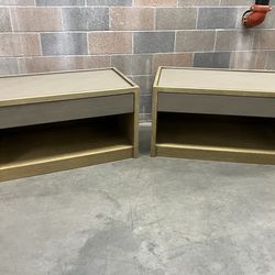 GORGEOUS Custom LEATHER TOP Bedside Tables!