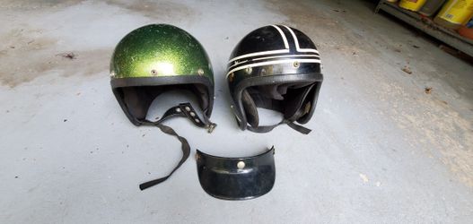 Vintage Motorcyle Helmets  Used Display Or Use