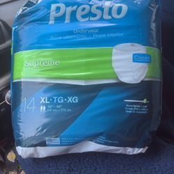 Presto Underwear Sizes Xl