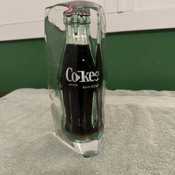 Original Glass Coca Cola Bottlle encased in Acrylic