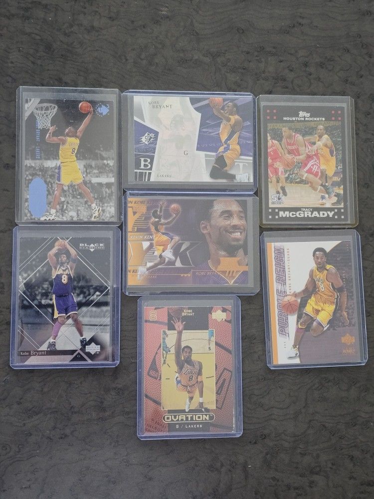 Kobe Bryant Cards + Rookie Card! 7 Card Lot!