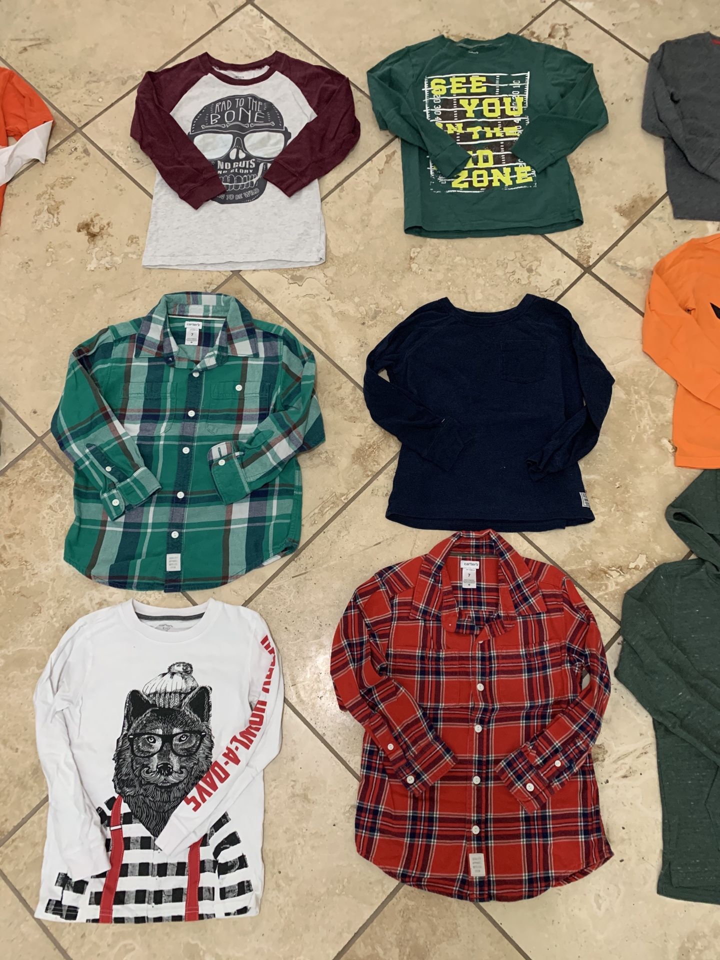 Boy size 7 long sleeves