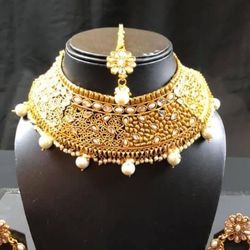 Necklace Set With Earrings And Head Piece