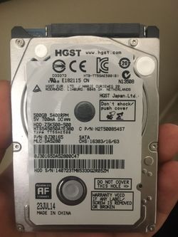 500 GB Hard drive. Clean